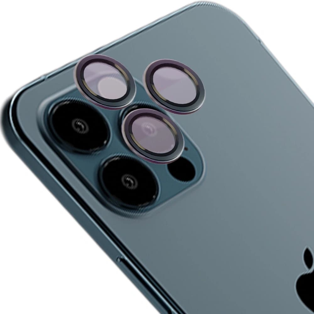 Bizon Glass Snap Lens Apple iPhone 12 Pro Max grey frame - 1