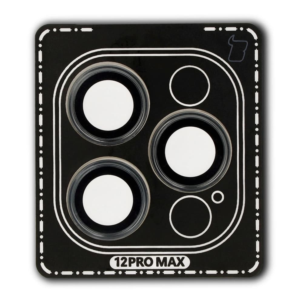 Bizon Glass Snap Lens Apple iPhone 12 Pro Max grey frame - 2