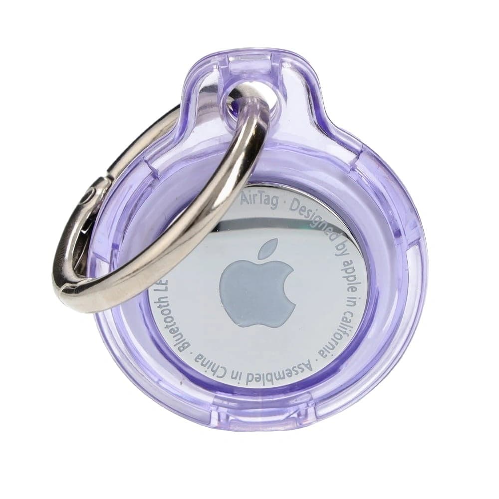 Bizon Case Locator Cheie Apple AirTag transparent-purpuriu - 1