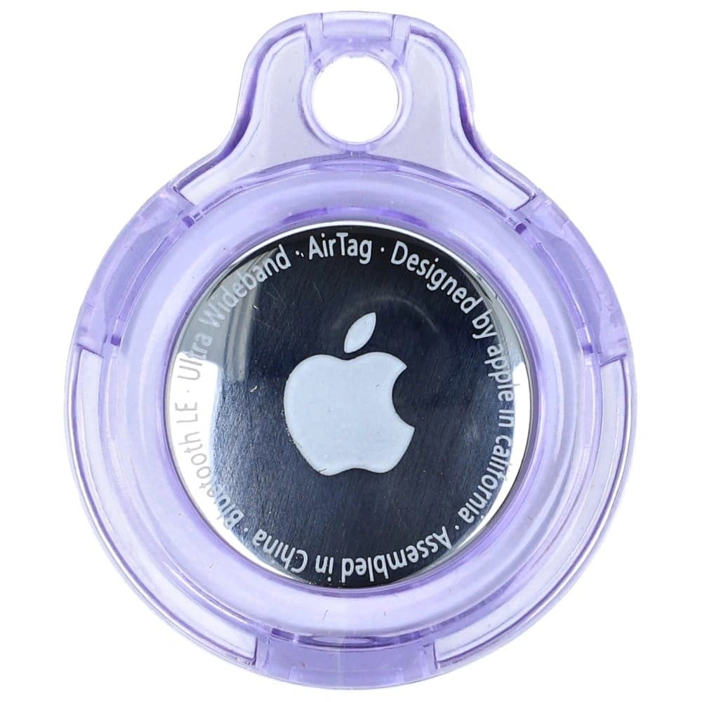 Bizon Case Locator Cheie Apple AirTag transparent-purpuriu - 2