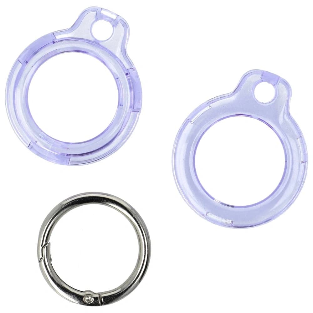 Bizon Case Locator Cheie Apple AirTag transparent-purpuriu - 5