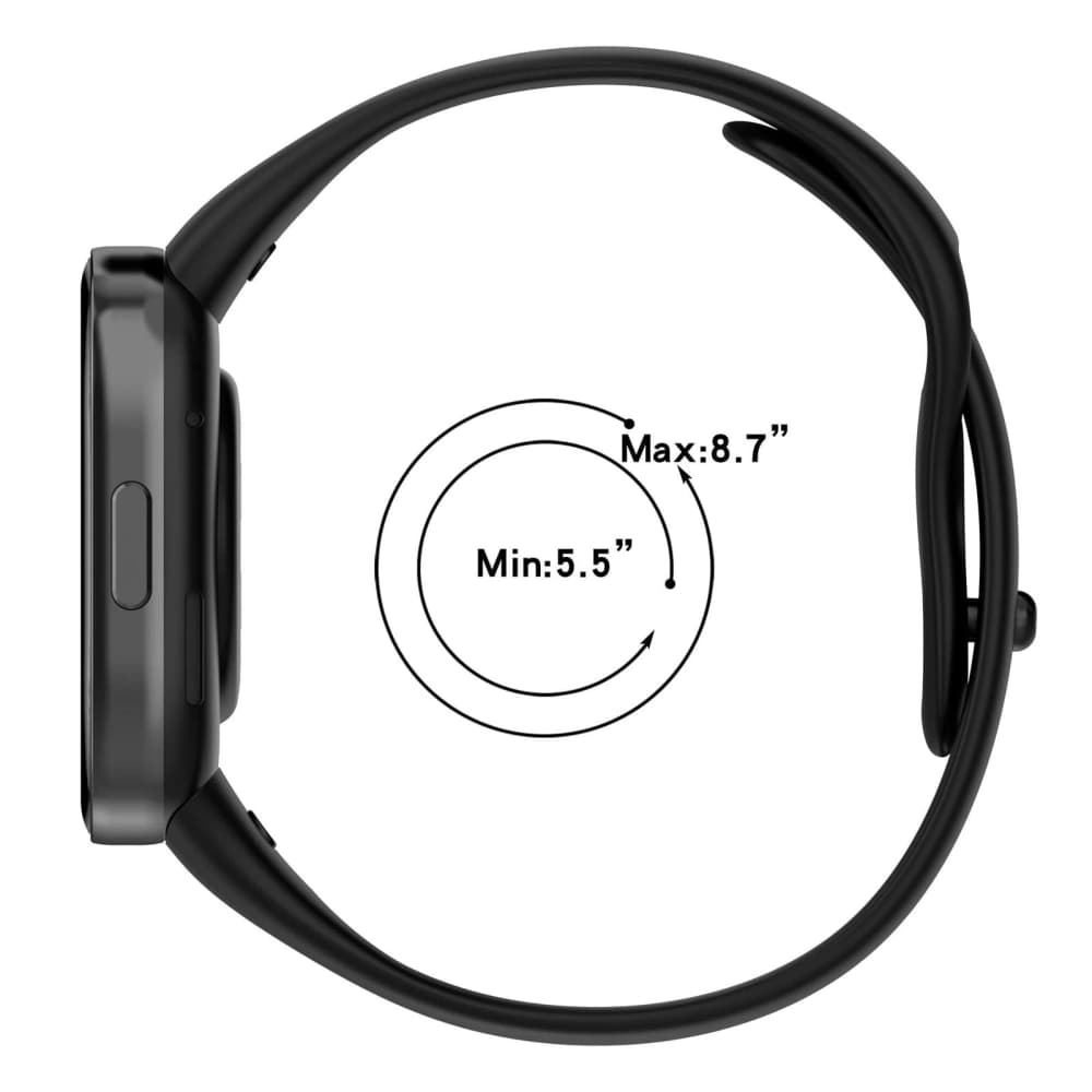 Bizon Strap Uhr Punkte Xiaomi Redmi Uhr 3 schwarz - 4