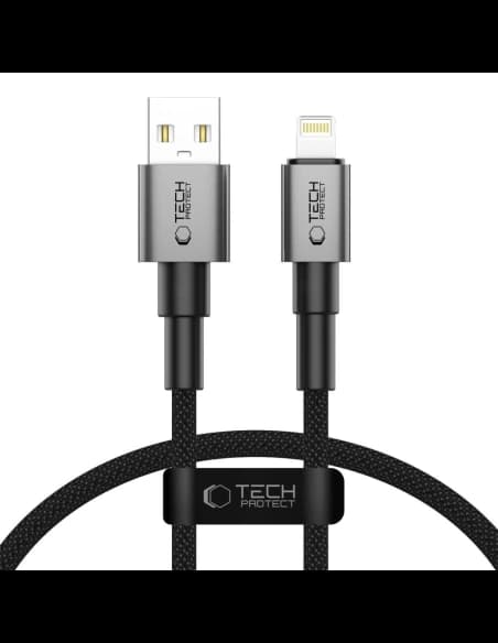 Tech-Protect Cablu Ultraboost DNA USB-A / Lightning 12W 2.4A 25cm Gri Fier