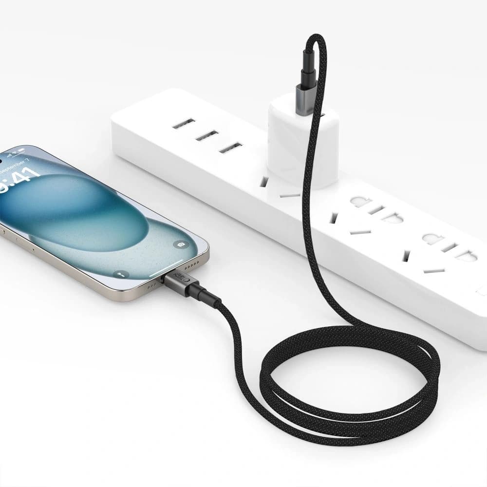 Tech-Protect Cablu Ultraboost DNA USB-A / Lightning 12W 2.4A 25cm Gri Fier - 5