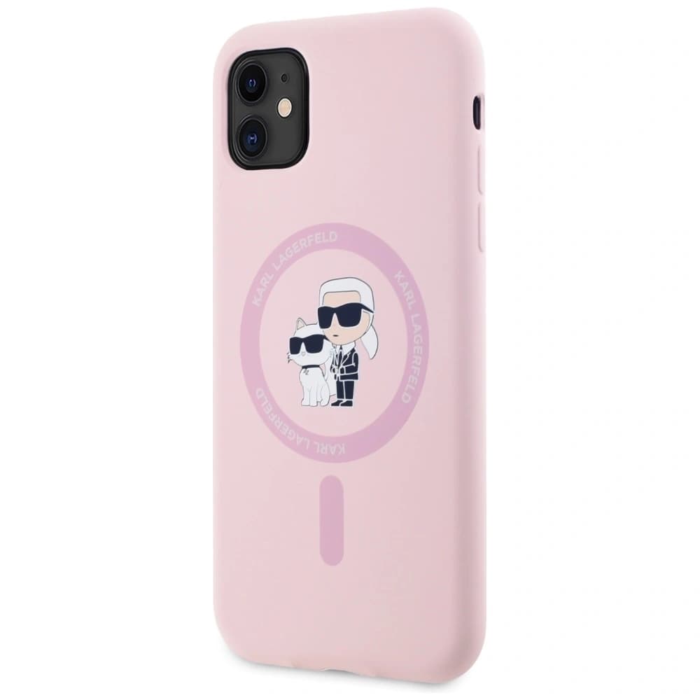 Karl Lagerfeld Silikon Karl&Choupette MagSafe Apple iPhone 11 rosa - 2