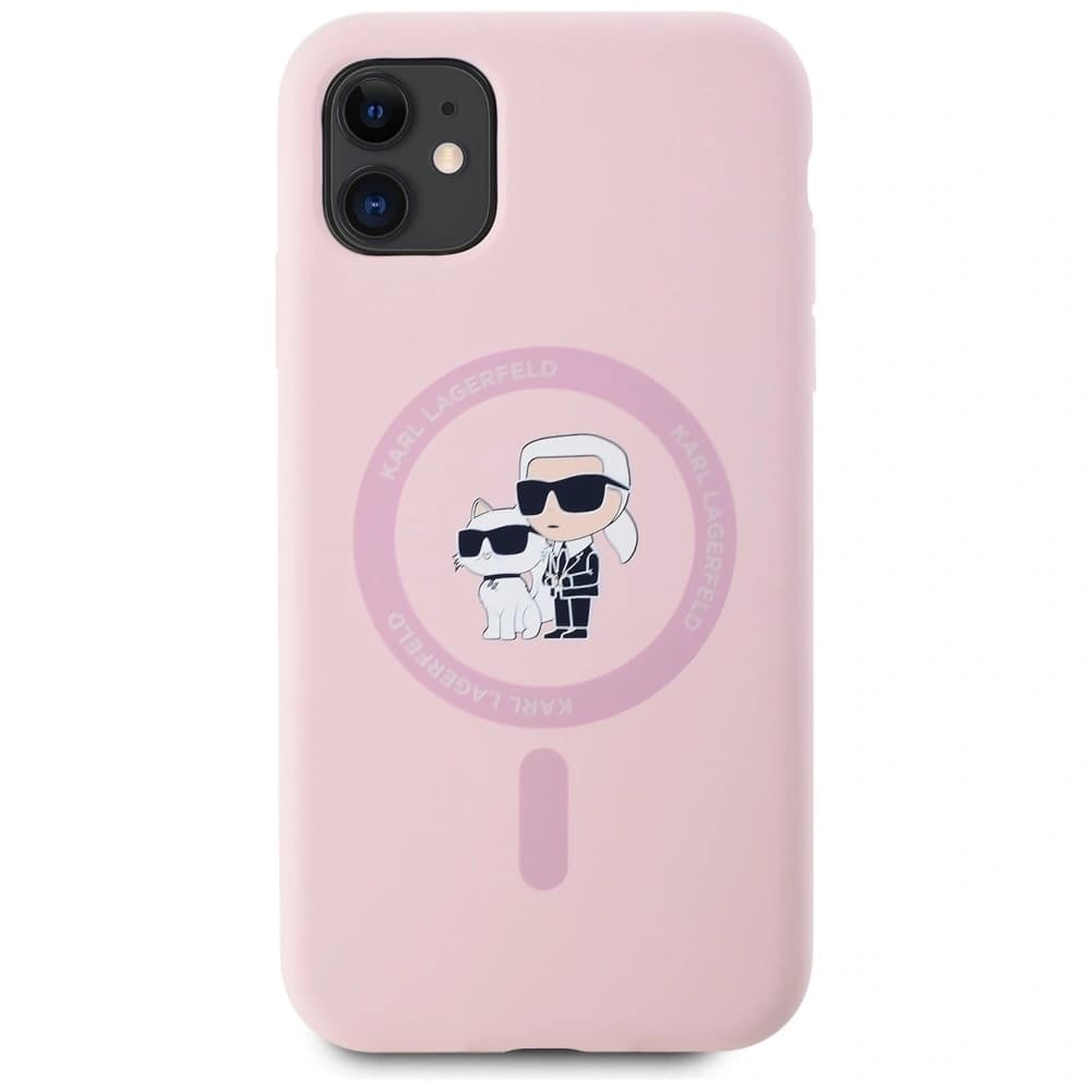 Karl Lagerfeld Silikon Karl&Choupette MagSafe Apple iPhone 11 rosa - 3
