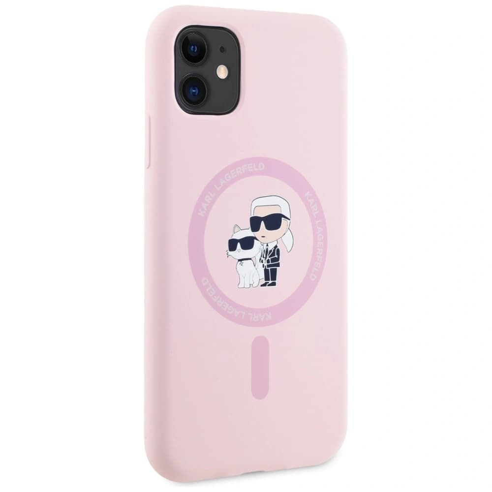 Karl Lagerfeld Silikon Karl&Choupette MagSafe Apple iPhone 11 rosa - 4