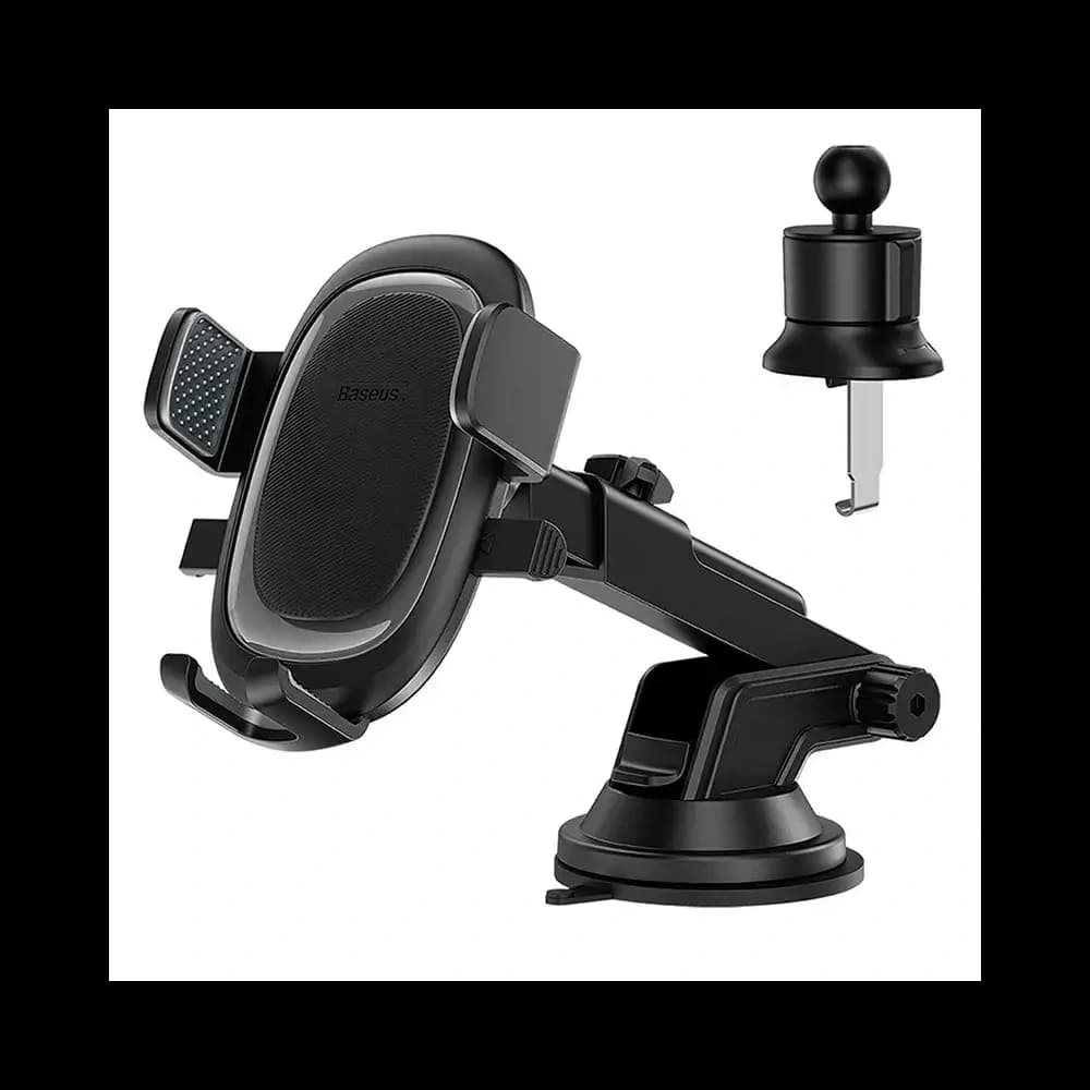 Baseus Suport auto UltraControl Pro pentru telefon (negru) cu prindere pe cockpit / grilă - 1