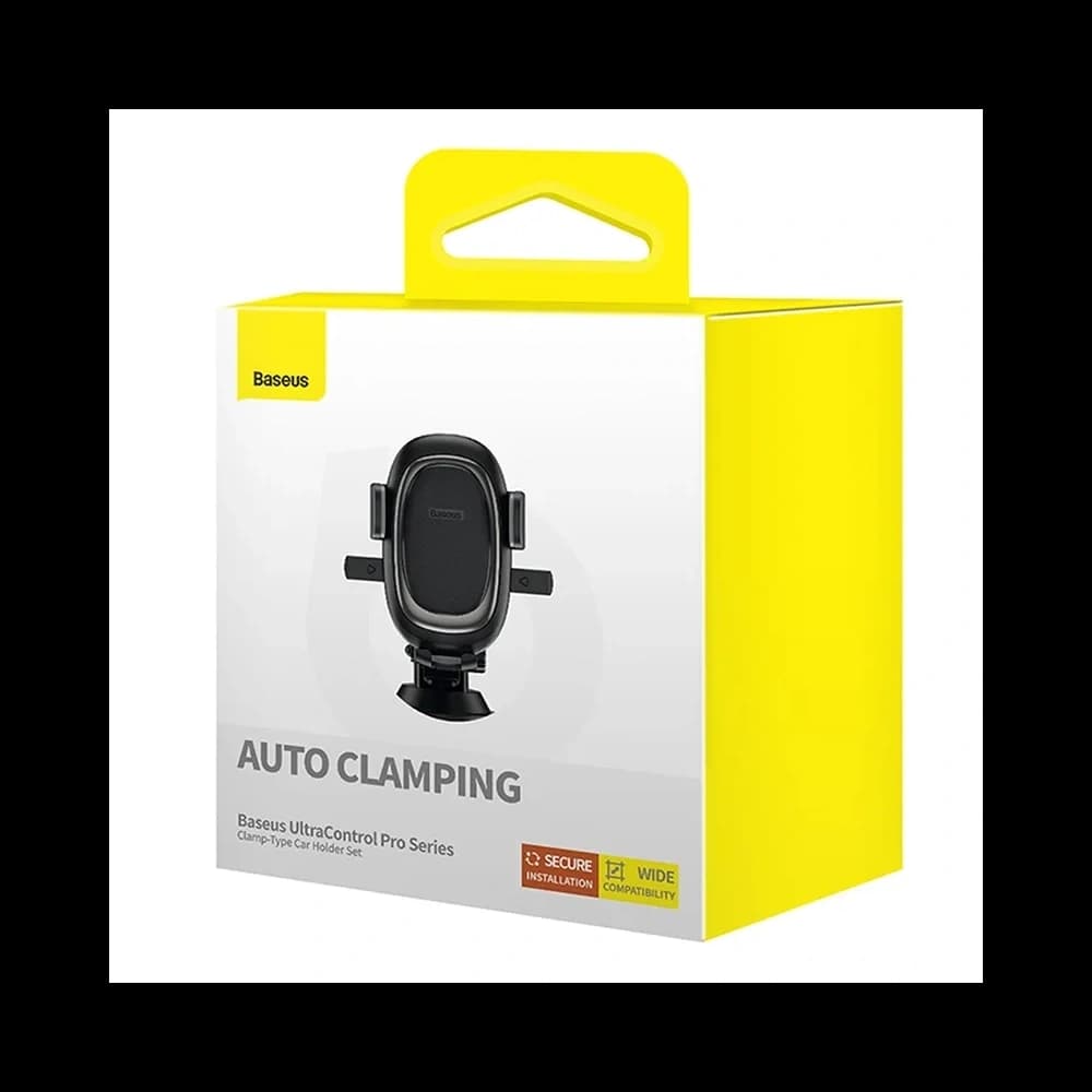 Baseus Suport auto UltraControl Pro pentru telefon (negru) cu prindere pe cockpit / grilă - 7