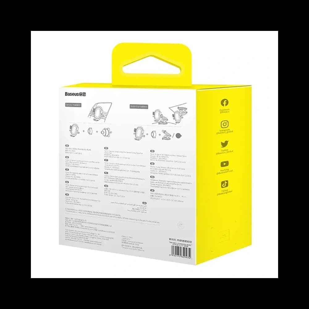 Baseus Suport auto UltraControl Pro pentru telefon (negru) cu prindere pe cockpit / grilă - 8