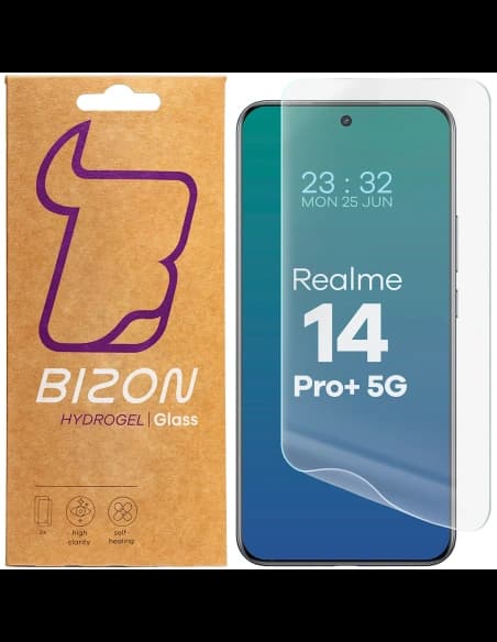 Bizon Glass Hydrogel Előlap Realme 14 Pro Plus 5G [2 PACK]