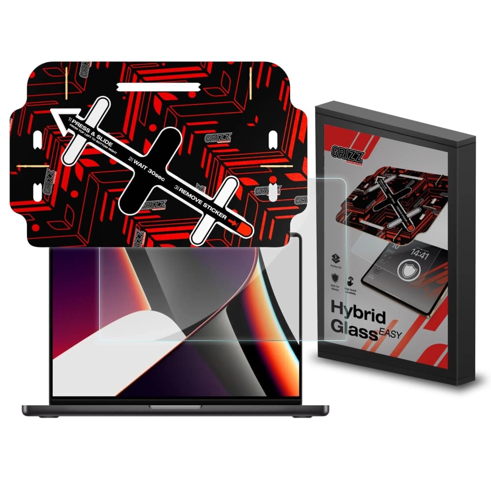 GrizzGlass HybridGlass Easy Apple MacBook Pro 14" 2021-2025 (M1/M2/M3/M4/M5) - 1