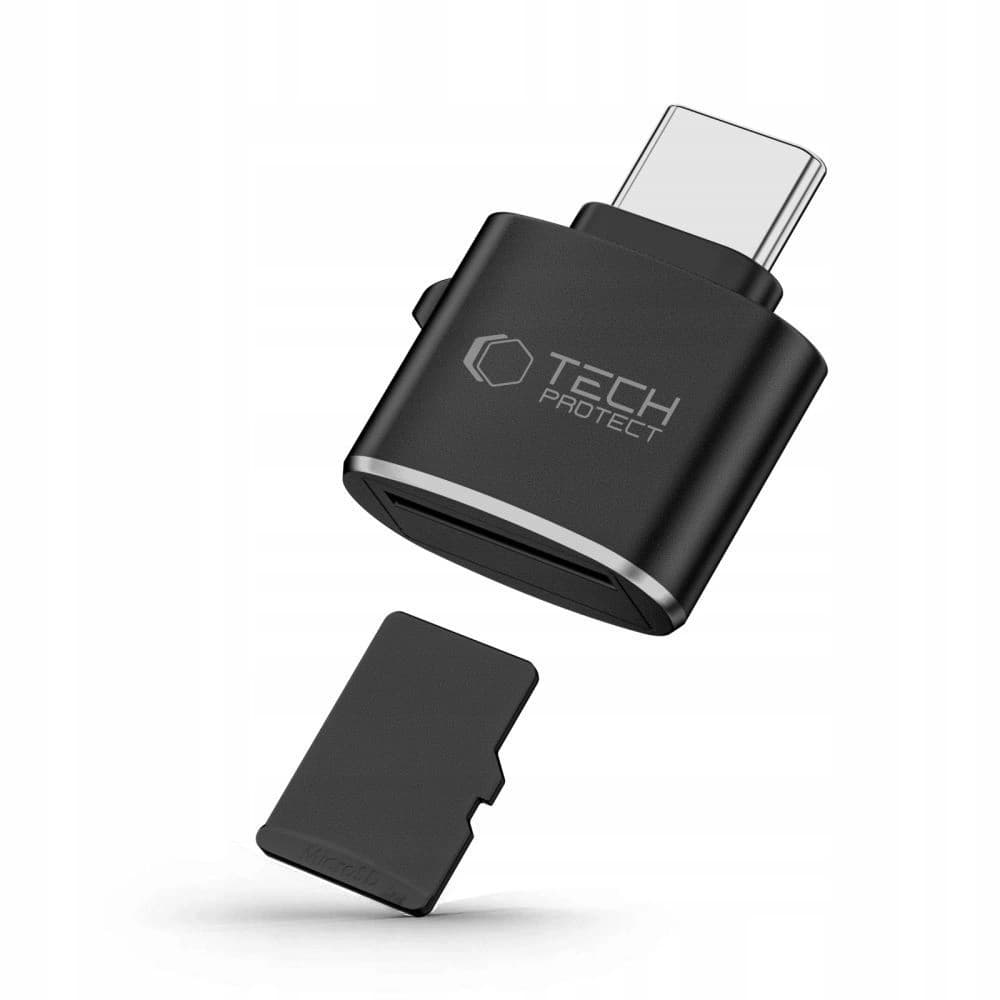 Tech-Protect Ultraboost USB-C / Card Reader Micro SD/TF adapter Black - 1