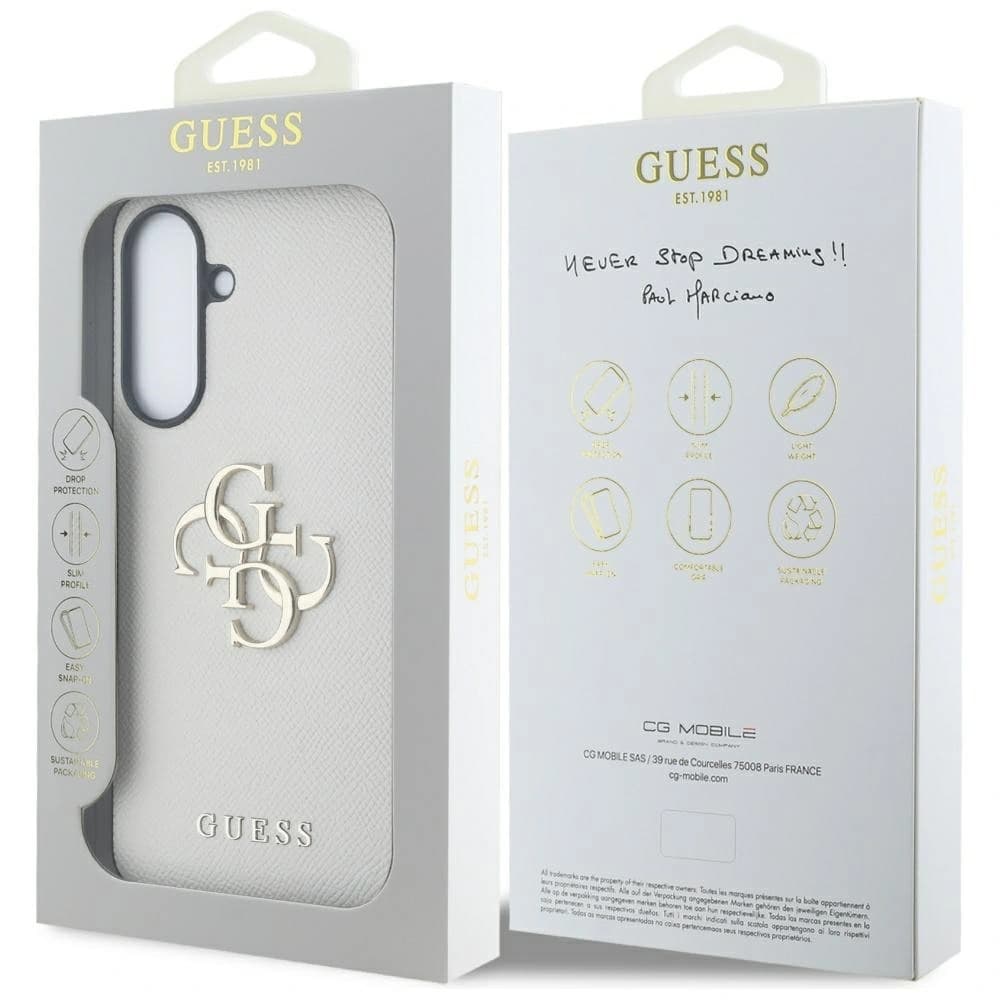 Guess Grained Big 4G Logo Small Classic Logo Samsung Galaxy A56 bézs - 7