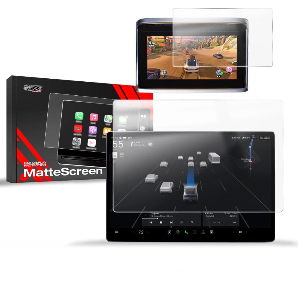 Matte GrizzGlass CarDisplay Protection Tesla Model S Facelift (2025) [2in1] - 1