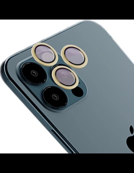 Bizon Glass Snap Lens Apple iPhone 12 Pro Max goldene Rahmen