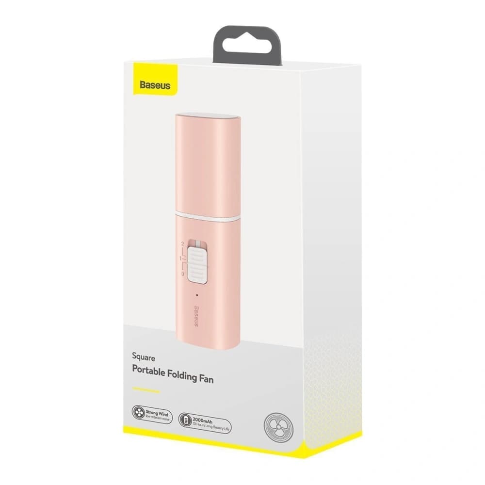 Hordozható kézi ventilátor Baseus Square (rózsaszín) - 7