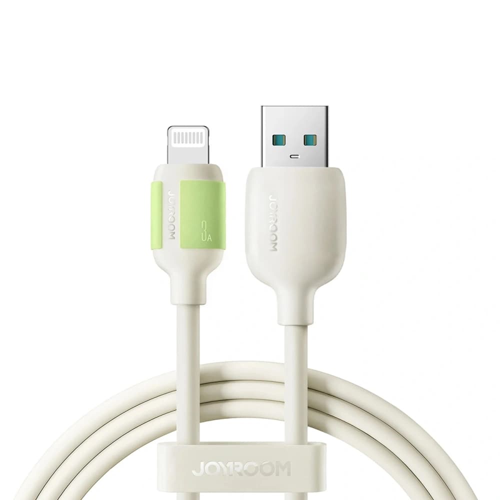 Joyroom S-A53 3A USB-A / Lightning-Kabel mit fluoreszierender Spitze 2m beige - 1