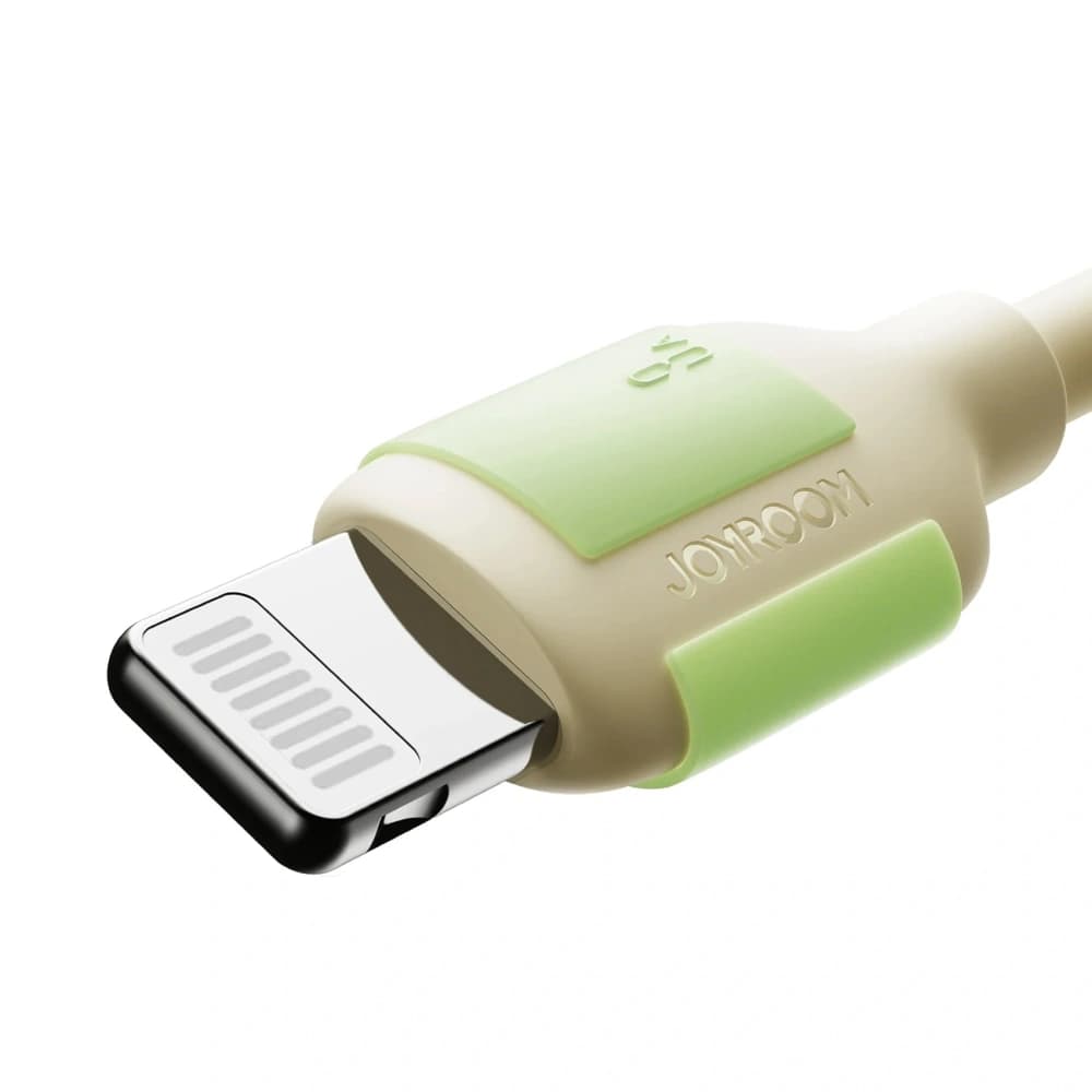 Joyroom S-A53 3A USB-A / Lightning-Kabel mit fluoreszierender Spitze 2m beige - 6