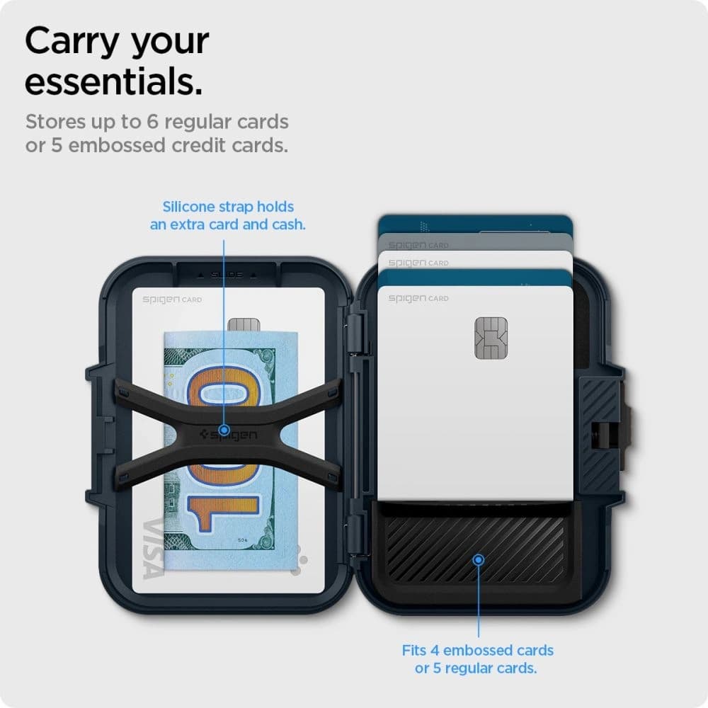 Spigen Lock Fit MagSafe Universal Magnetic Suport pentru Carduri Metal Slate - 15