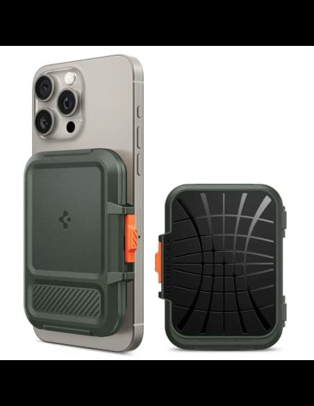 Spigen Lock Fit MagSafe Universal Magnetic Suport pentru Carduri Verde Militar