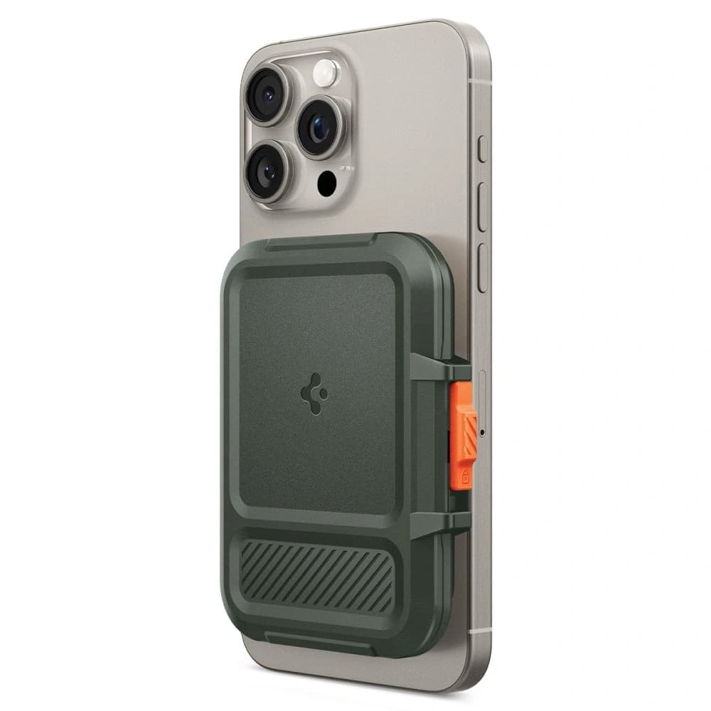 Spigen Lock Fit MagSafe Universal Magnetic Suport pentru Carduri Verde Militar - 12