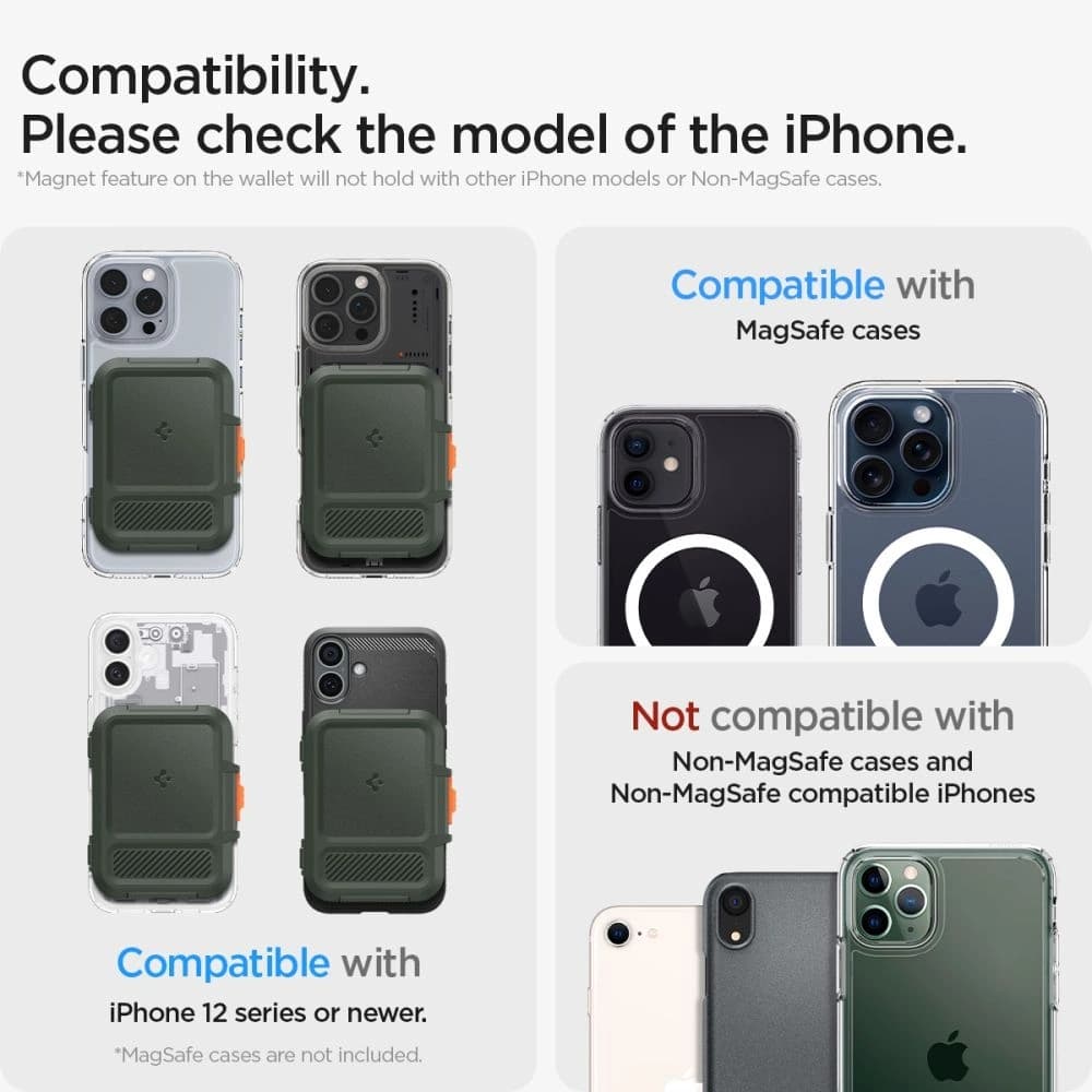 Spigen Lock Fit MagSafe Universal Magnetic Suport pentru Carduri Verde Militar - 14