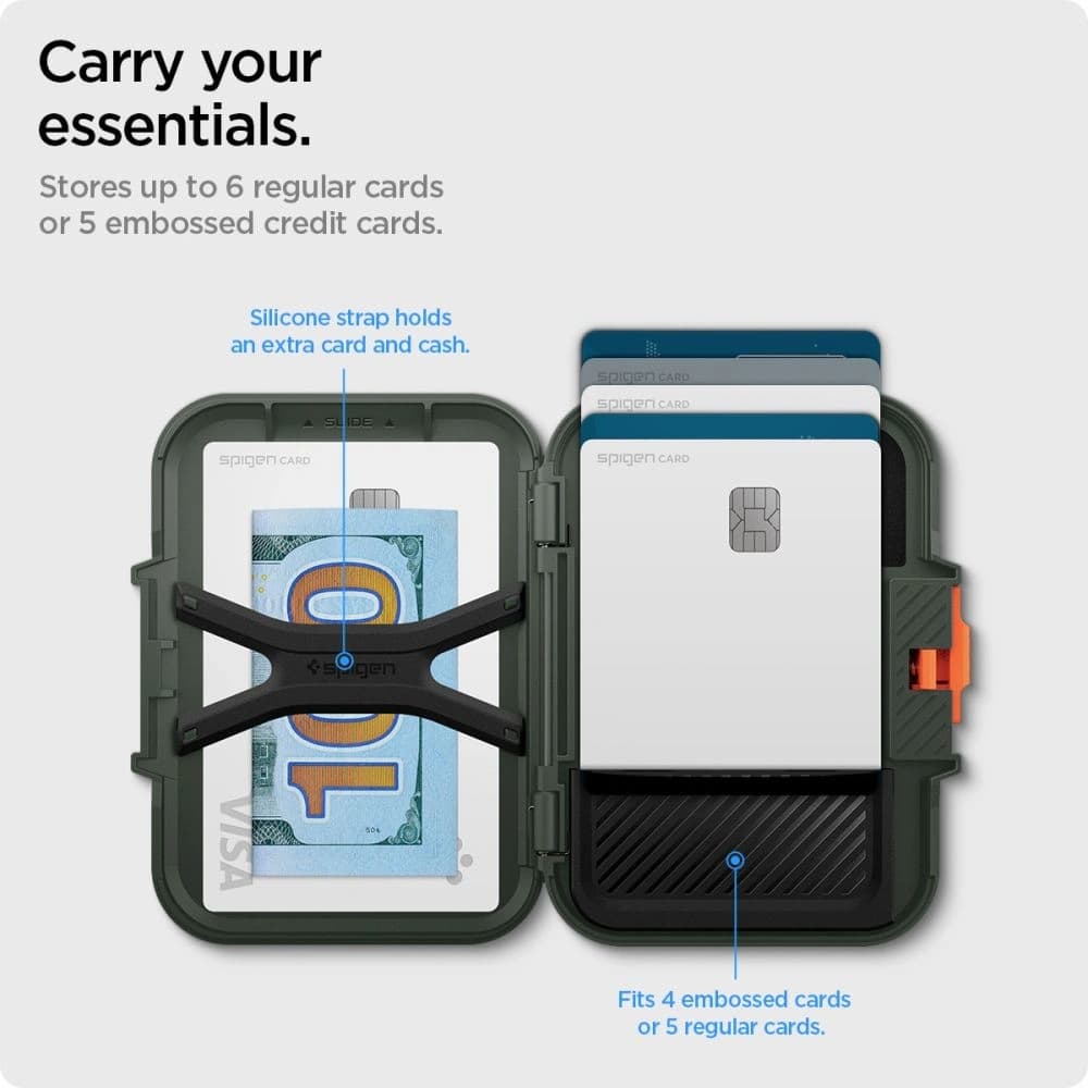 Spigen Lock Fit MagSafe Universal Magnetic Suport pentru Carduri Verde Militar - 15