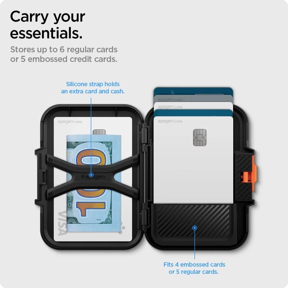 Spigen Lock Fit MagSafe Universal Magnetic Kártya Tartó Fekete - 17