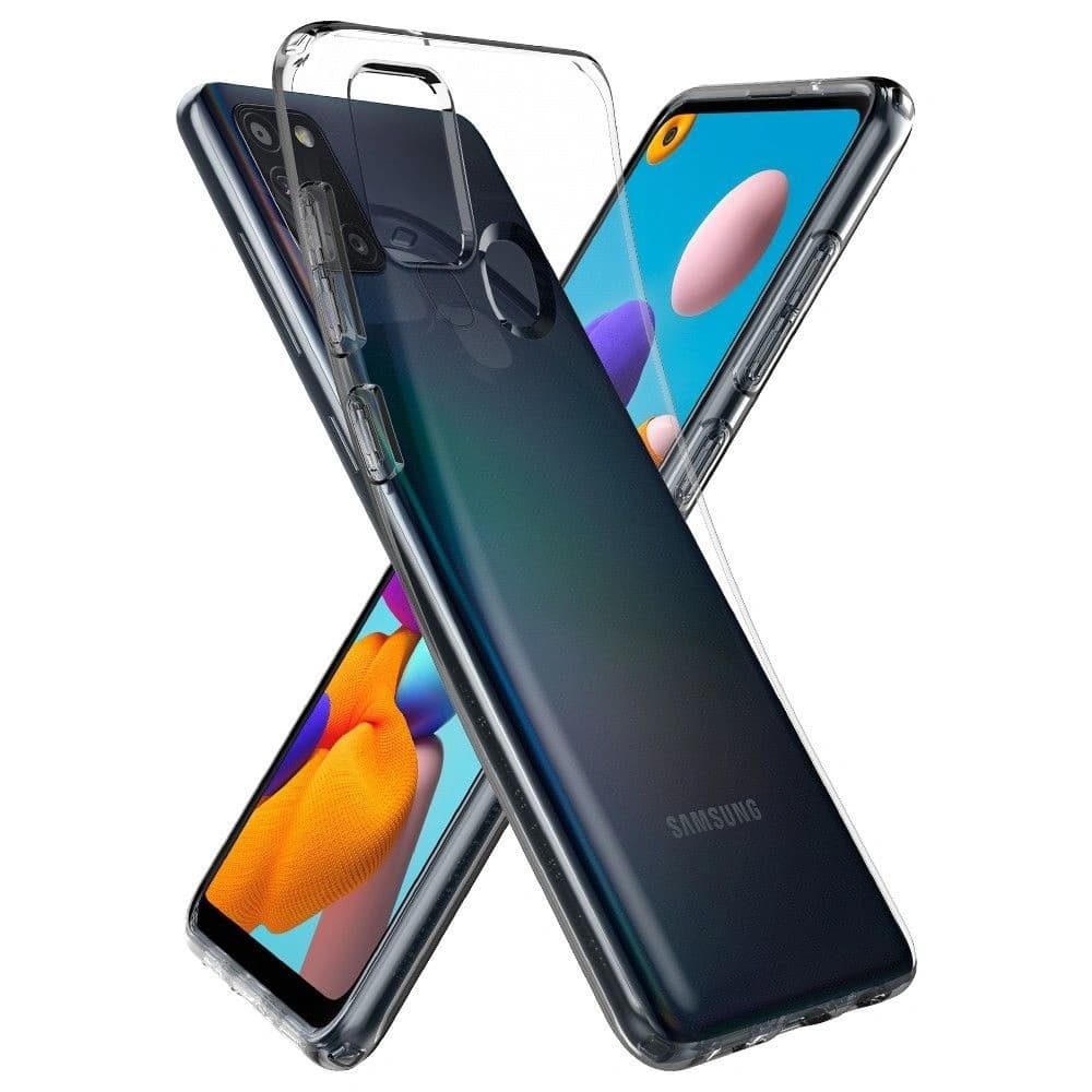 Spigen Samsung Gehäuse Flüssigkristall Galaxy A21s Kristallklar - 2
