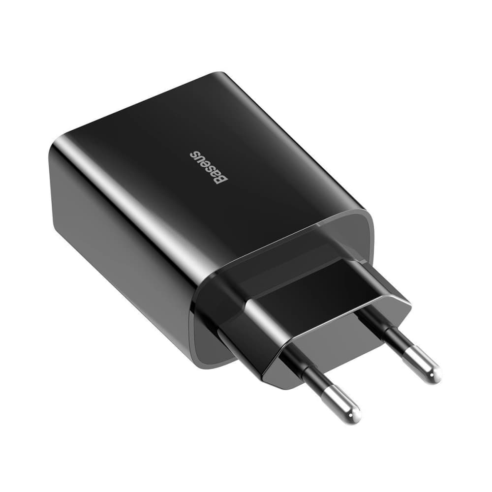 Baseus Ladegerät USB Typ C Power Delivery 18W 3A + USB Typ C - Lightning Kabel 2.4A 1m schwarz - 5