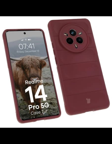 Bizon Case Tur páncélozott tok Realme 14 Pro 5G-hez sötétlila színben