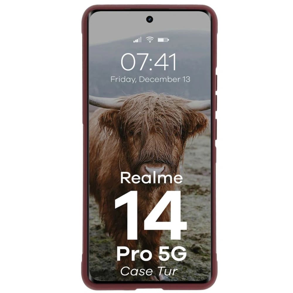 Bizon Case Tur páncélozott tok Realme 14 Pro 5G-hez sötétlila színben - 5