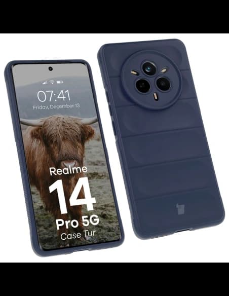 Bizon Case Tur páncélozott tok Realme 14 Pro 5G-hez, sötétkék