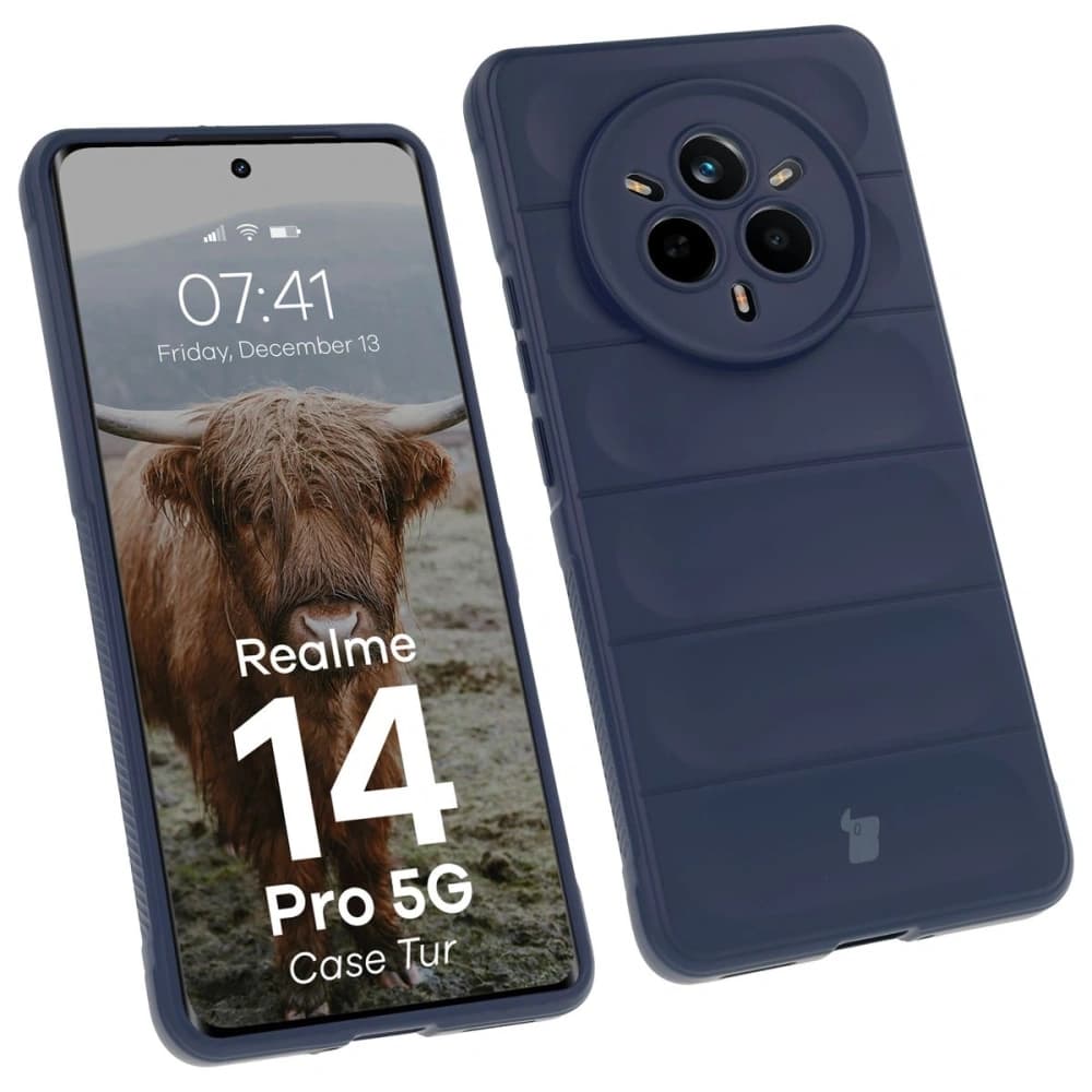 Bizon Case Tur páncélozott tok Realme 14 Pro 5G-hez, sötétkék - 1