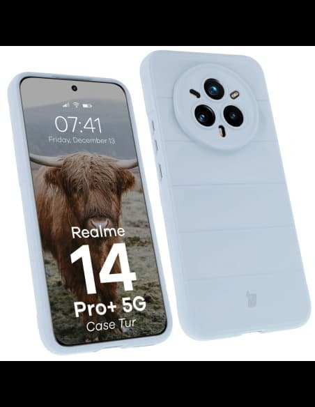 Bizon Case Tur páncélozott tok Realme 14 Pro Plus 5G világoskék színben