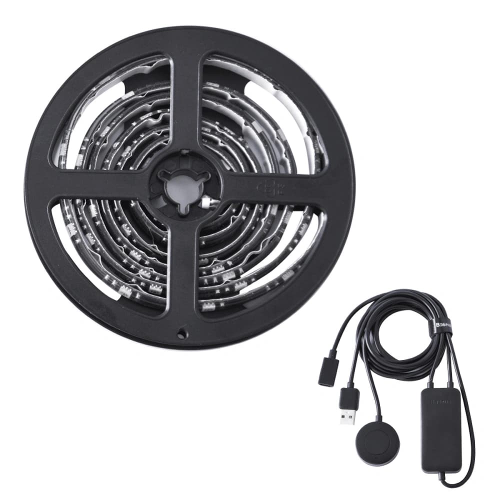 Bandă LED autocolantă Baseus GAMO cu telecomandă, RGB, 5W, 1,5m - 1