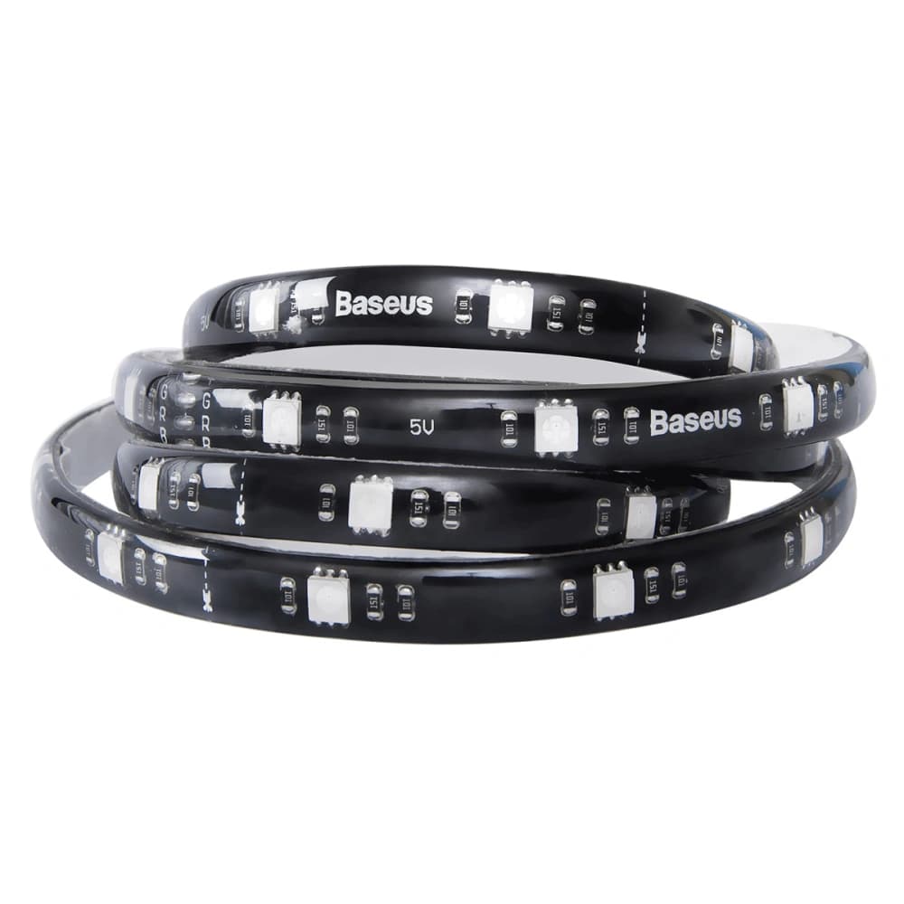 Bandă LED autocolantă Baseus GAMO cu telecomandă, RGB, 5W, 1,5m - 2