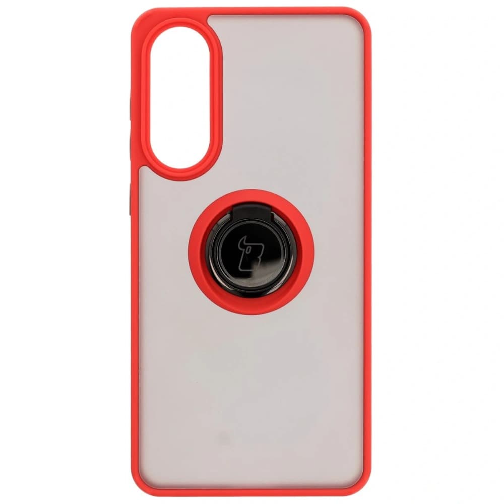 Bizon Case Hybrid Ring Samsung Galaxy S25 Edge smoky with a red frame - 2
