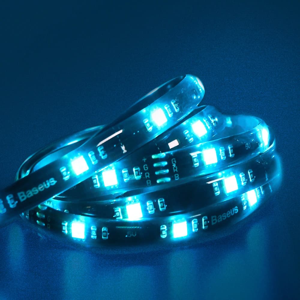 Bandă LED autocolantă Baseus GAMO cu telecomandă, RGB, 5W, 1,5m - 6