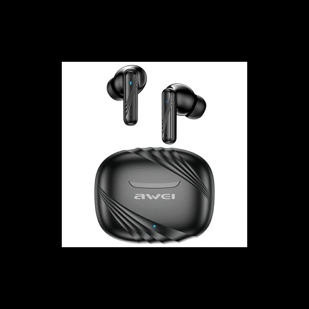 AWEI Bluetooth 5.3 TA6 ANC bezdrátová sluchátka + dokovací stanice černá - 1