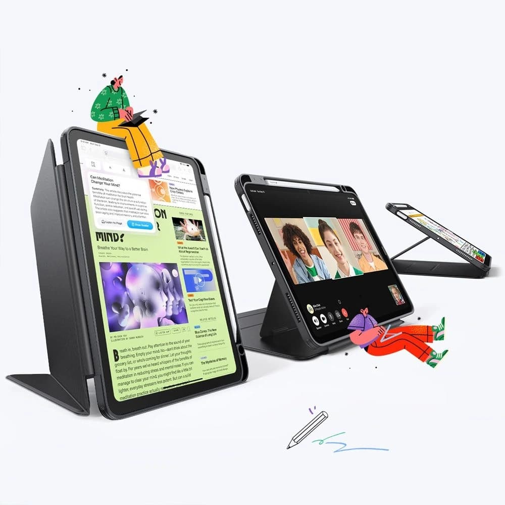 ESR Flip Hybrid Apple iPad Air 10.9 2020/2022 (4, 5 gen) / iPad Air 11 2024/2025 (6, 7 gen) Fekete - 2