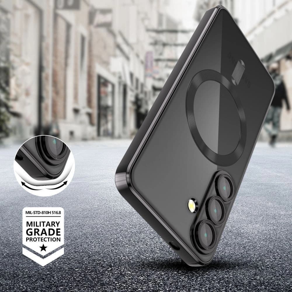 Case Tech-Protect Magflex MagSafe Samsung Galaxy S25 Edge Shiny Black - 4