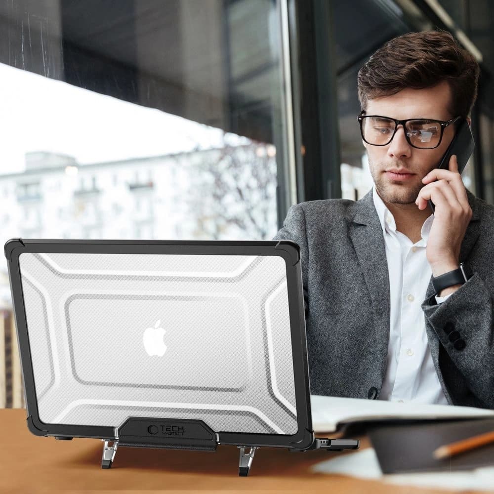 Etui Tech-Protect Smartshell Pro Apple MacBook Air 13” (M2/M3/M4) 2023-2025 Schwarz/transparent - 8