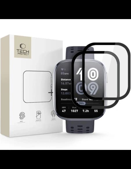 Szkło hybrydowe Tech-Protect Glass Flex+ Amazfit Bip 6 Black [2 PACK]