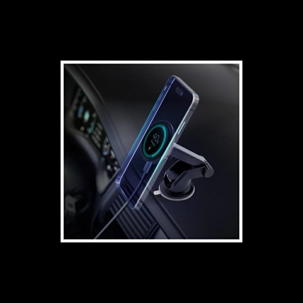 3MK Suport Auto MagCharger 15W Negru pentru Încărcare Wireless pentru Bord - 4
