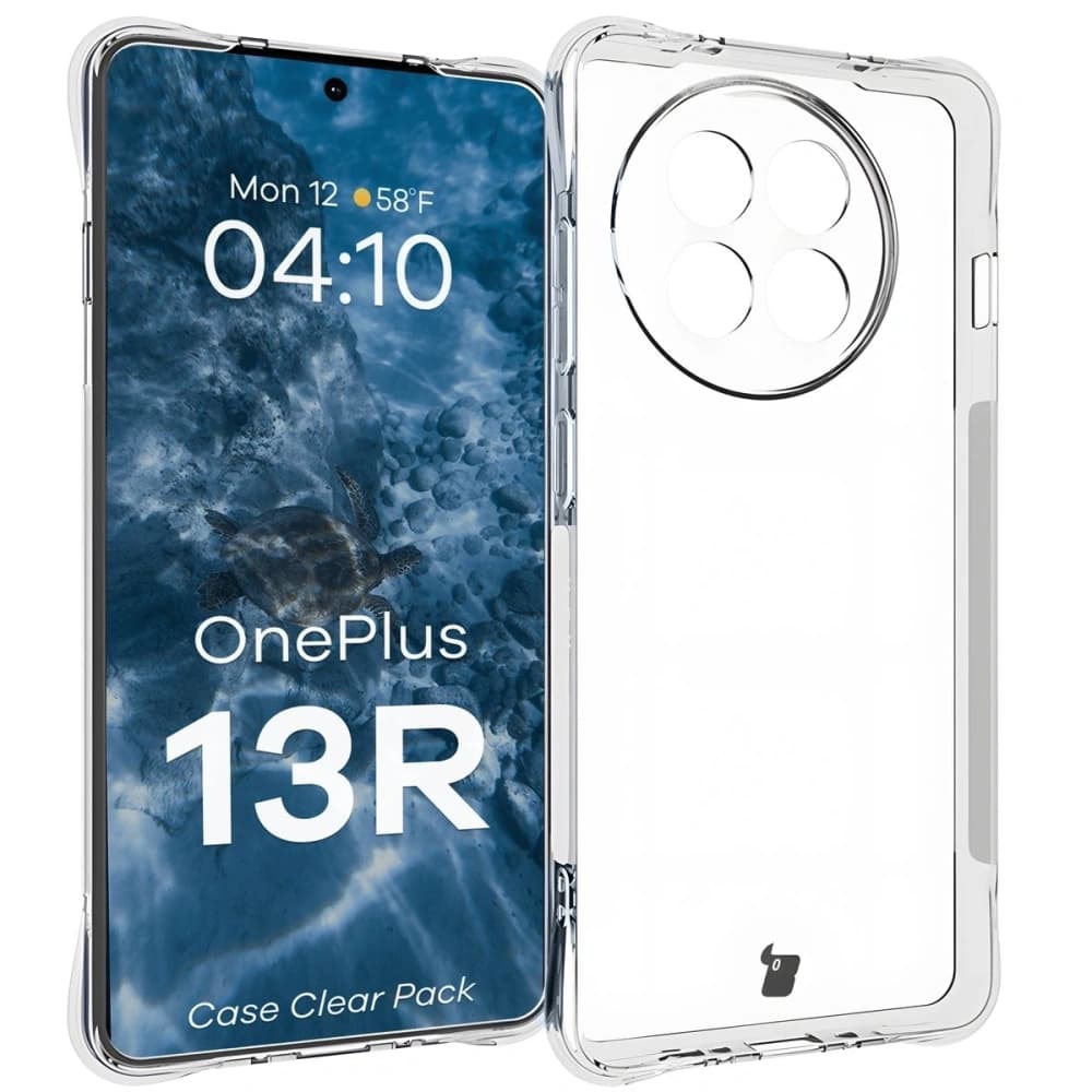 Bizon Case Clear Pack carcasă + 2x sticlă pentru ecran OnePlus 13R transparentă - 3