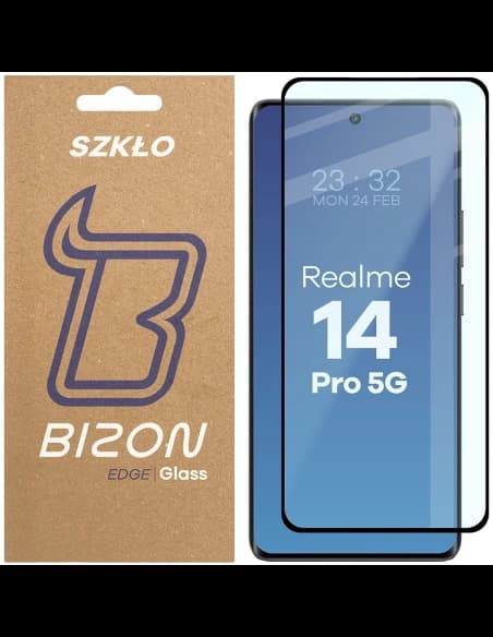 Bizon Glass Edge 3D Realme 14 Pro 5G fekete keret