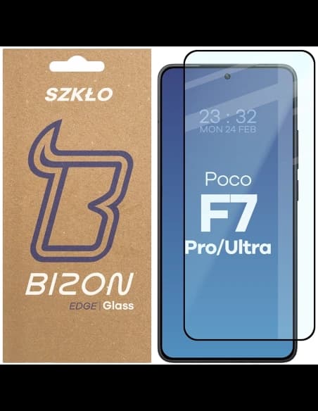 Bizon Glass Edge 2 Xiaomi Poco F7 Pro / F7 Ultra cadru negru