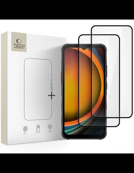 Tech-Protect Glass Fit+ Samsung Galaxy Xcover 7 / 7 Pro Negru [2 PACHET]